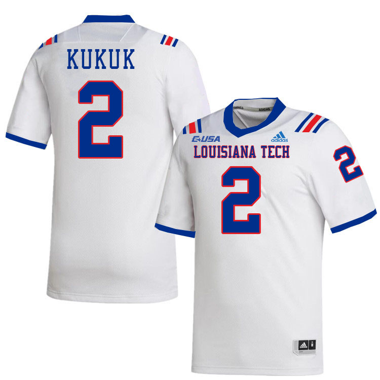 Trey Kukuk Louisiana Tech Jersey,LA Tech Bulldogs Football Jerseys,Uniforms,Gears-White